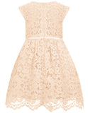 ALLOVIN Girls and Toddler Sleeveless A-Line Lace Party Dress Flower Girl Princess Dress with Beaded Bowknot 2-12 Years