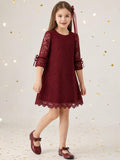 Burgundy 3/4 Sleeve